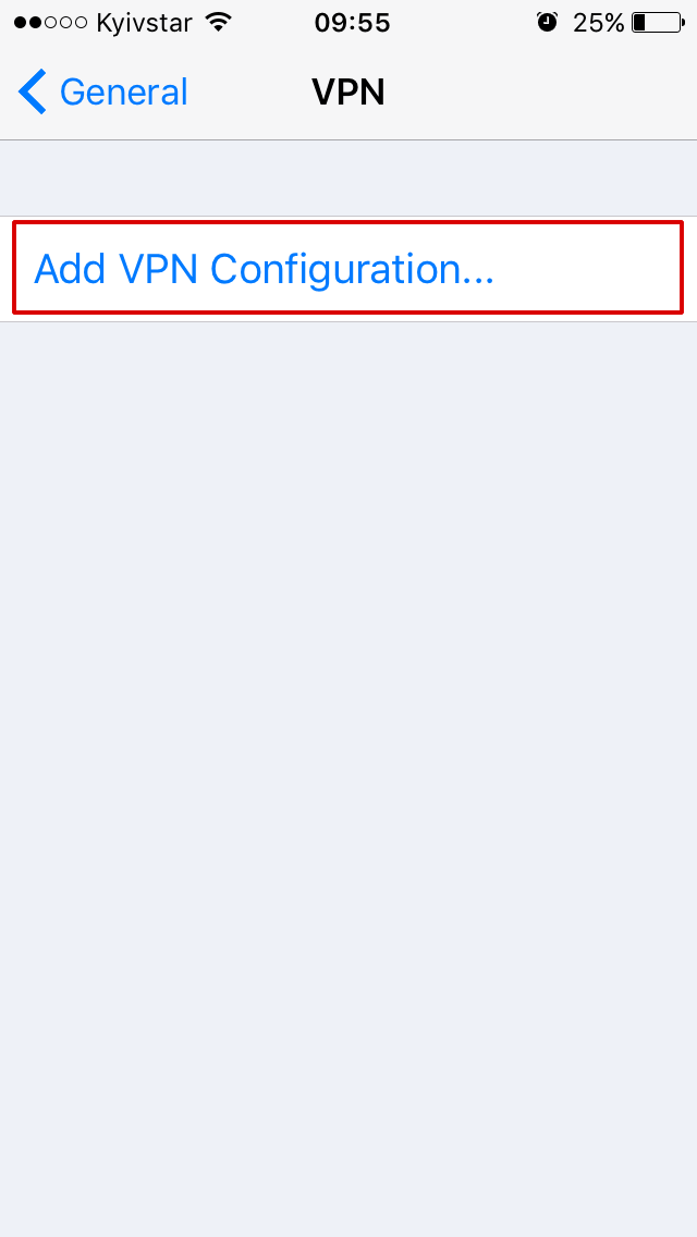 Setup VPN in iOs Step 3